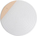 Premium Ceramic Serving Platter, White - 12” Round - Dishwasher Safe, Oven Safe Appetizer Tray for Entertaining - Large Charcuterie Cheese Board Serving Dish Gift - Pizza Stone