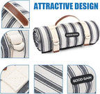 G GOOD GAIN Waterproof Picnic Blanket Portable with Carry Strap for Beach Mat or Family Outdoor Camping Party (Berry Blue)