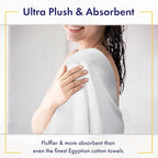 Ultra Soft & Plush Viscose from Bamboo Bath Towels - 700 GSM Luxury Bath Towels - 6 Piece Set - Super Absorbent & Quick Drying (White)