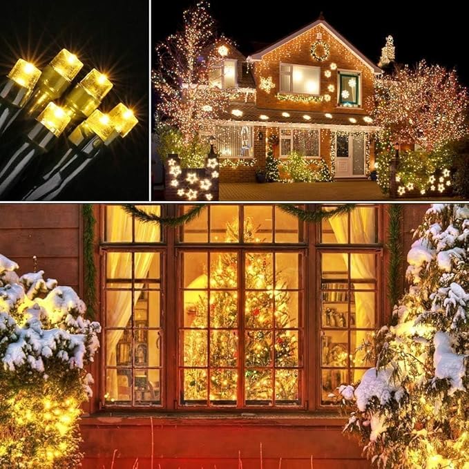 Solar Christmas Lights Outdoor, 137FT 400 LED Solar String Lights with Remote,19 Modes Waterproof Warm White Solar Fairy Lights Outdoor for Halloween Garden Home Festival Christmas Decorations