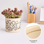 5 Inch Ceramic Plant Pots with Drainage Holes, Small Round Flower Pots for Indoor Plant, Unique Animal Flower Planters (Octopus)