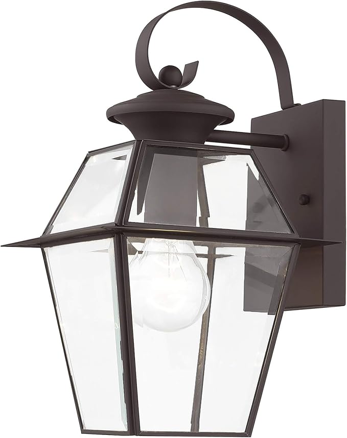 Livex Lighting 2181-07 Westover 1-Light Outdoor Wall Lantern, Bronze
