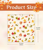 MAMUSE Fall Shower Curtain for Bathroom Stall Cute Decorative Waterproof Unique Design TeenWomen Cortinas de Baño Bathtub 72 x72 Inch, Red Leaves