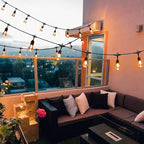 105FT Outdoor String Lights, 32 Shatterproof E26 Edison LED Bulbs, Dimmable RGB Color Changing Patio Lights Waterproof with Remote. for Backyard, Garden, Party, Bistro, Cafe