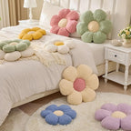 Daisy Shaped Throw Pillow - Yellow Flower Plush Cushion, 15.75" Decorative Seating