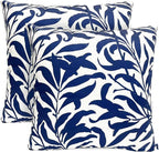 Decorative Throw Pillow Covers Set of 2 Blue Pillow Covers 18x18 inch Short Plush Couch Throw Pillow Cases Floral Throw Pillows,Farmhouse Outdoor Pillow Covers for Sofa Bed Living Room Car