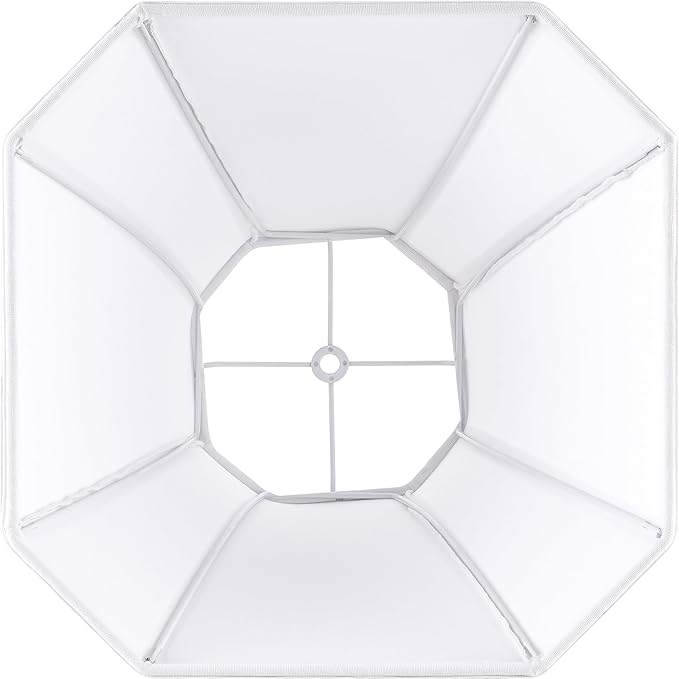 White-Ivory Square Cut Corner Bell Lamp Shade Medium Lampshade 6.5``Top×13``Bottom×10.6``Hight(Spider) Modern Lamp Shade for Table & Floor Lamp - Lampshade Replacement