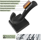 Black Towel Hooks, Coat Robe Hooks Bathroom Entryway Mudroom Pool Hooks for Wall Mount Hanging Towels Bathrobe Key Hat Backpack (2 Pack, Black)