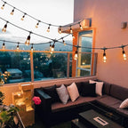 96FT Outdoor String Lights, 30 Shatterproof Edison Bulbs, Dimmable Color Changing RGB LED Patio Lights with 2 Remote Controllers. Perfect for Backyard Decorative Lighting