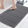 H.VERSAILTEX Upgraded Waffle Bath Mat Super Absorbent Non Slip Bath Rugs for Beside Tub, 17" x 24", Grey