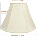 Tootoo Star Brown Large Drum Lamp Shade for Chandeliers Floor Light and Table Lamp,12x16x11" Spider,Fabric Natural Linen Hand Crafted (Beige)