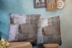 CAPSCEOLL Grey Beige Throw Pillow Covers Modern Home Art Decor,16 X 16 Inches Set of 2 Pillow Cases Decorative,Abstract Oil Painting Pillowcases for Bedroom,Living Room,Cushion Couch Sofa