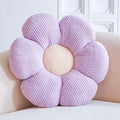 Lavender Flower Decorative Throw Pillows for Bed Couch, Cute Daisy Shaped Plush Aesthetic Pillow, Soft 14.9" Floor Seat Cushion