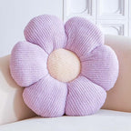 Lavender Flower Decorative Throw Pillows for Bed Couch, Cute Daisy Shaped Plush Aesthetic Pillow, Soft 14.9" Floor Seat Cushion