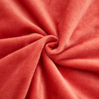 JAUXIO Diamond Pinch Pleated Crystal Velvet Pillowcases 2 Pack Solid Pintuck Throw Cushion Cover for Home Decor Hidden Zipper Closure (Coral Orange, King)