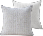 Luxury Tweed & Chenille Throw Pillow Covers – Set of 2 (18" x 18") with Soft and Luxurious Textures Decorative Throw Pillows for Couch, Bed, and Home Decor (White)