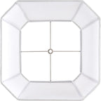 GO&SO 1 Pack White Linen Lamp Shade Square Cut Corners, 10"Top × 13" Bottom × 10.5" High(Spider),Lamp Shades for Table & Floor Lamps Medium for Bedroom Decor, Handcrafted, Easy Assembly