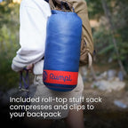 Rumpl Original Puffy Blanket - Warm, Water-Resistant Camping Blanket with 100% Recycled Synthetic Insulation, 52"x75", Original Puffy V2, Dusk Fade