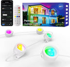 HUTAKUZE Permanent Outdoor Lights, 50FT with 30 RGB LED Lights,IP67 Waterproof, 48 Scene Modes for Outdoor Decor, APP/Remote Control,Music Sync