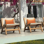 JMGBird Outdoor Pillows Waterproof Set of 2 Outdoor Lumbar Pillows with Insert Included 12×20 Inch Outdoor Pillow for Patio Furniture