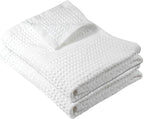 GILDEN TREE Waffle Hand Towels for Bathroom Quick Dry Towel Super Absorbent Thin 100% Cotton Hand Towels Lint Free, Hand Towels for Bathroom Set of 2, Classic Style (White)