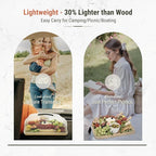 Portable Charcuterie Board with Lid - Extra Large to Go & Traveling Covered Tray for Picnic, Camping, Leak-Proof Bamboo Cheese Board with Compartments & Cheese Knives, Flip to Cut, Gift for Women