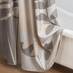 Long Fabric Shower Curtain, Gray and Tan Tropic Botanical Plant Shower Curtains for Bathroom, Modern Decorative Bathroom Curtains, 78“ W x 78” H