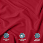 Bare Home King Pillow Sham Covers - Set of 2 - Premium 1800 Ultra-Soft Microfiber - Double Brushed - Stain & Fade Resistant - Bed Pillow Shams - Pillows Not Included (Set of 2, Red)