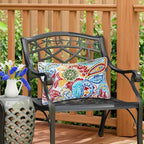 Water Resistant Outdoor Lumbar Pillows for Patio Furniture,12 x20 Inch Decorative Pillows Set of 2,with Insert,Hidden Zipper Headrests for Sofa Couch Chair(Phoenix)