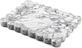 Genuine Scalloped Marble Tray, Real Natural Marble Stone Tray, Luxury Decorative Trays for Bathroom, Dresser, Vanity, Kitchen, Home Decor, 10.6" x 8", Calacatta Gray