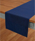 Solino Home Linen Royal Blue Table Runner 120 Inches Long - Athena, 100% Pure Linen Dining Table Runner 14 x 120 Inch for Christmas, Holiday