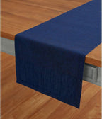 Solino Home Linen Table Runner 60 Inches - 100% Pure Linen Royal Blue Table Runner 14 x 60 Inch Ideal for Dresser and Coffee Tables - Athena - Holiday