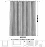 WELTRXE Black and White Shower Curtain, Vintage Shower Curtain Set, Rustic Bathroom Decor, Heavy Duty Fabric Water Repellent with 12 Rust-Proof Metal Hooks for Bathroom Hotel Bathtub, 72x72 Inch