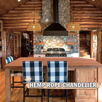 Hemp Rope Woven Pendant Light Woven Light Fixture Boho Chandelier Light Fixture Wicker Pendant Lights Rattan Lights Pendant Dome Wicker Chandelier for Dining Room Kitchen Island(Bulb Incl.