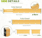Bamboo Drawer Dividers 4PCS with Inserts, Expandable Kitchen Utensil Drawer Organizers,Adjustable drawer organizer for deep drawers Dresser Closet Underwear Storage Bedroom Bathroom Drawers(16.6"-22")
