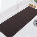H.VERSAILTEX Upgraded Waffle Runner Rug Super Absorbent Bathroom Mats Non Slip Bath Rugs for Bathroom Floor Machine Washable Dry Fast Bathroom Rugs for Beside Tub, 24" x 72", Chocolate