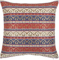 Decorative Throw Pillow Covers Red and Blue Kilim - 16 x 16 Inches Boho Pillows, Oriental Room Decor for Couch, Bohemian Outdoor Case for Farmhouse, Ethnic Shams, Aztec, Indian
