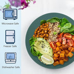 Homienly Wheat Straw Dinner Plates Set of 8, 10 Inch, Microwave and Dishwasher Safe, Unbreakable Kids Plates, 4 Colors (Multi), MS 01