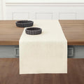 Solino Home Linen Ivory Table Runner 132 Inches Long - 100% Pure Linen Extra Long Table Runner 14 x 132 Inch for Fall, Autumn, Thanksgiving, Christmas, Holiday - Fete