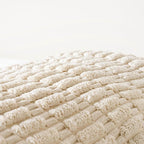 Fancy Homi Tan Long Body Lumbar Decorative Throw Pillow Cover 14x36 Inch for Bed Couch Bedroom Bench, Soft Corduroy Rectangle Solid Pillow Case 35x91 cm, Beige Rustic Farmhouse Boho Room Decor