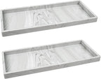 Countertop and Vanity Tray - 2 PC Large 11.7" Silicone Bathroom Trays, Counter Organizer, Dish Soap Sponge Holder Kitchen Sink Tray Organizer, Sink Caddy Toothbrush Key Kitchen Soap Trays