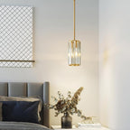 Gold Pendant Lighting Modern Pendant Light Mini Crystal Chandeliers Adjustable Pendant Light Fixture for Kitchen Island Dinning Room Corridor Bedroom(Gold 3-Pack)