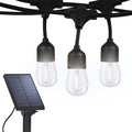 Brightech Ambience Pro 27 Ft Solar Powered String Lights - Commercial Grade Waterproof Patio Lights with Edison Bulbs - Shatterproof LED Solar Outdoor String Lights - 1W LED, Soft White, 12 Bulbs