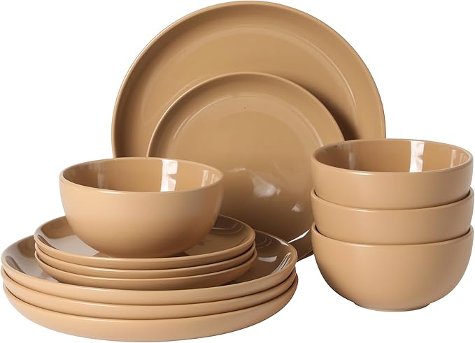 Gibson Home Rockaway Queenslane Plates and Bowls Dinnerware Sets