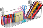 vacane Office Hanging Organizer, Clear Hanging Baskets for Organizing Over the Cabinet Organizer Holder for Kitchen, Pantry, Bathroom-Hang Outside or Inside Door-XL