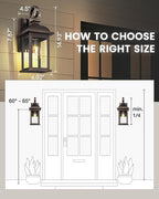 FEMILA Outdoor Wall Lantern Oil Rubbed Bronze, Exterior Wall Light Sconce with Seeded Glass, Front Porch Light Fixture for Outdoor Garage, Patio House, 4FD54B ORB