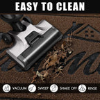 Yimobra Welcome Mat, Heavy Duty Sturdy Door Mats for Home Entrance Outdoor Indoor, Front Doormat for Outside Patio Floor Entry Porch Garage Office, Waterproof, Low Profile, 29.5x17, Coffee