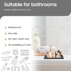Vanity and Bathroom Tray, 7.7" ABS Countertop Organizer,Waterproof Vanity Tray for Toilet Tank,Perfume,Soap,Keys,Bathroom Accessories,Kitchen and Bath Trays,Non Slip Small Trays,Black