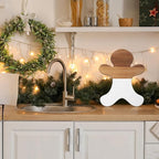 Christmas Gingerbread Man Marble Cheese Board Charcuterie Cutting Tray Marble Serving Decorative for Decoration Charcuterie Kitchen