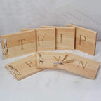 Miicol Wood Charcuterie Board, Monogram Cheese Board 10 Inch, Personalized Initial Cutting Board with Spreader, Unique Housewarming Gift, Ideal for Kitchen, Home, Letter F